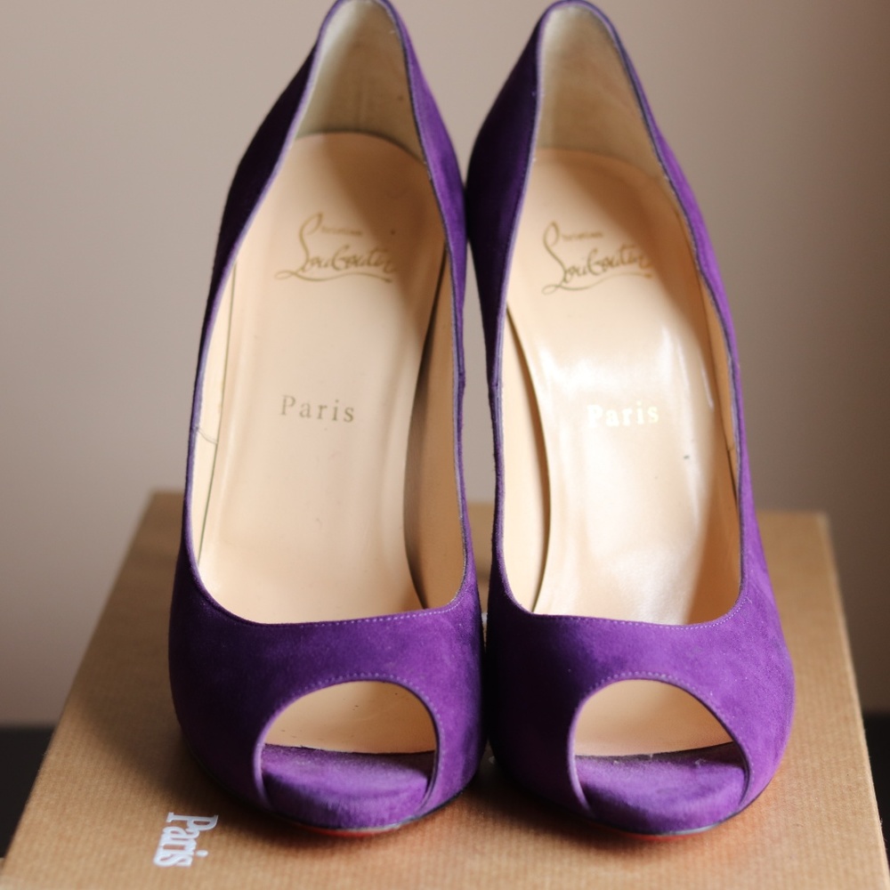 Christian Louboutin Purple Suede Flo 120 sz 39.5